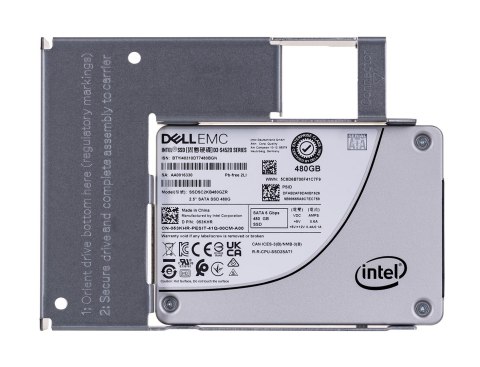 Dell 480GB SSD SATA Read Intensive ISE 6Gbps 512e 2.5inch with 3.5inch Bracket Cabled Customer Kit for PET150