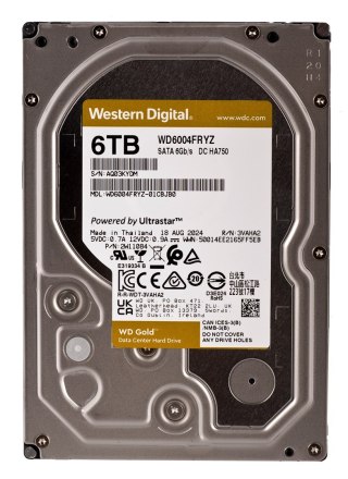 Dysk twardy HDD WD Gold 6TB 3,5" SATA WD6004FRYZ