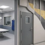 zabezpieczenia radiologiczne w gabinecie RTG – ściana z ołowiem i drzwi ołowiowe