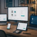Platformy e-commerce 2026 - porównanie interfejsów sklepów internetowych na wielu ekranach