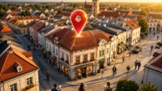Pozycjonowanie lokalne 2026 - mała firma wyróżniona w Google Maps na tle polskiego miasta