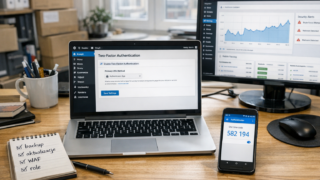 Administrator zabezpieczający sklep WooCommerce w panelu WordPress - włączanie 2FA i przegląd logów bezpieczeństwa